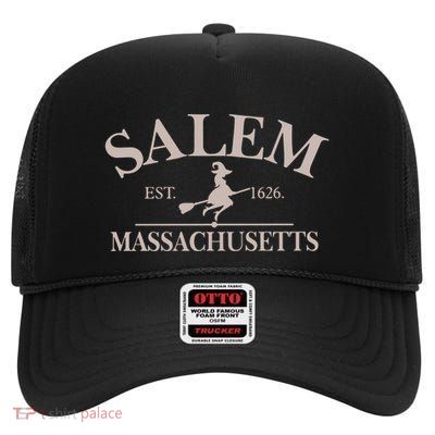 Salem Massachusetts High Crown Mesh Back Trucker Hat