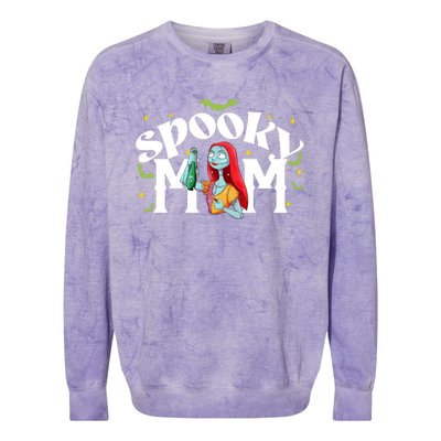 Spooky Mom Sally Nightmare Halloween Matchin Family Spooky Halloween Nightmare Colorblast Crewneck Sweatshirt