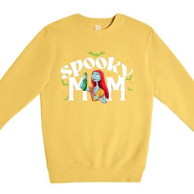 Spooky Mom Sally Nightmare Halloween Matchin Family Spooky Halloween Nightmare Premium Crewneck Sweatshirt