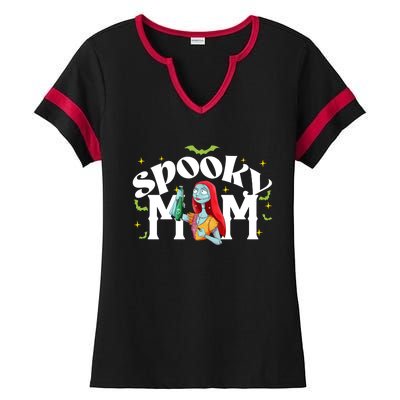 Spooky Mom Sally Nightmare Halloween Matchin Family Spooky Halloween Nightmare Ladies Halftime Notch Neck Tee