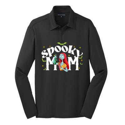 Spooky Mom Sally Nightmare Halloween Matchin Family Spooky Halloween Nightmare Silk Touch Performance Long Sleeve Polo