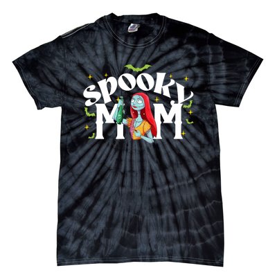 Spooky Mom Sally Nightmare Halloween Matchin Family Spooky Halloween Nightmare Tie-Dye T-Shirt