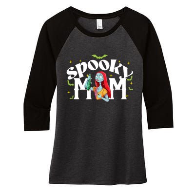 Spooky Mom Sally Nightmare Halloween Matchin Family Spooky Halloween Nightmare Women's Tri-Blend 3/4-Sleeve Raglan Shirt