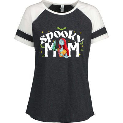 Spooky Mom Sally Nightmare Halloween Matchin Family Spooky Halloween Nightmare Enza Ladies Jersey Colorblock Tee