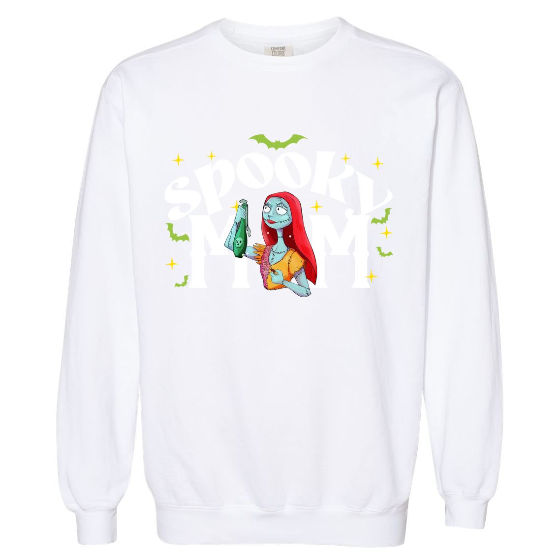 Spooky Mom Sally Nightmare Halloween Matchin Family Spooky Halloween Nightmare Garment-Dyed Sweatshirt