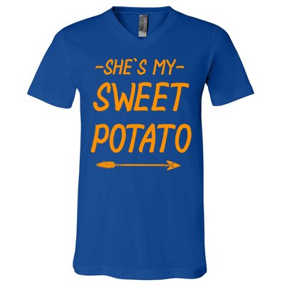 Shes My Sweet Potato Cute Gift V-Neck T-Shirt