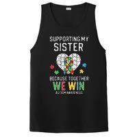 Supporting My Sister Together We Win Autism Awareness Puzzle PosiCharge Competitor Tank