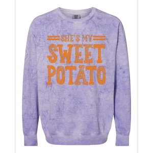 SheS My Sweet Potato I Yam I Yam CoupleS Matching Colorblast Crewneck Sweatshirt