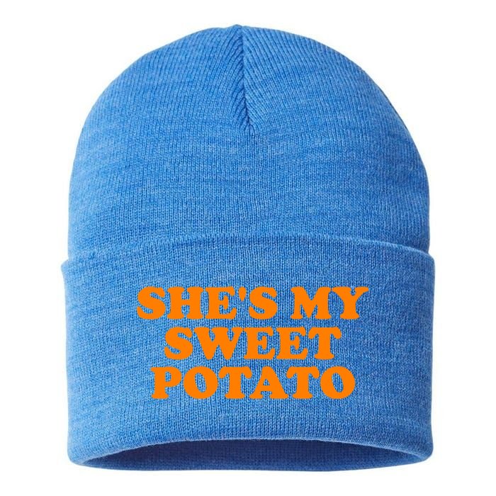 Shes My Sweet Potato Gift Funny Couple Gift Sustainable Knit Beanie