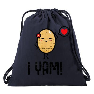 She's My Sweet Potato I Yam Shirts Thanksgiving Couples Drawstring Bag