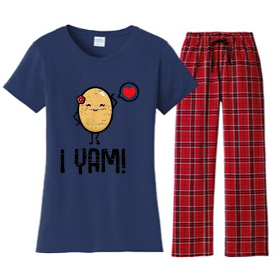 She's My Sweet Potato I Yam Shirts Thanksgiving Couples Women's Flannel Pajama Set