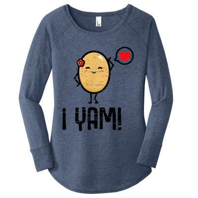 She's My Sweet Potato I Yam Shirts Thanksgiving Couples Women's Perfect Tri Tunic Long Sleeve Shirt