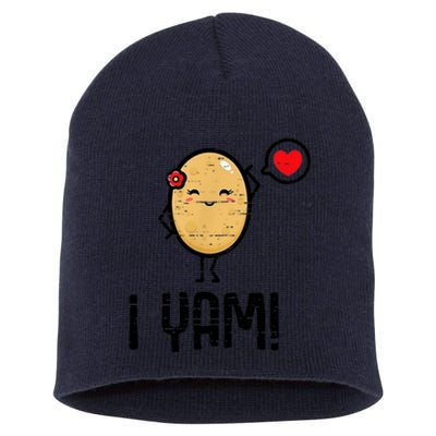 She's My Sweet Potato I Yam Shirts Thanksgiving Couples Short Acrylic Beanie