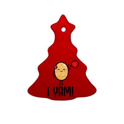 She's My Sweet Potato I Yam Shirts Thanksgiving Couples Ceramic Tree Ornament