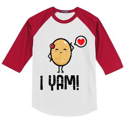 She's My Sweet Potato I Yam Shirts Thanksgiving Couples Kids Colorblock Raglan Jersey