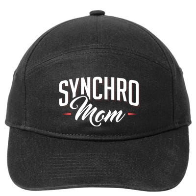 Synchro Mom Synchronized Swimming Artistic Swimmer Gift 7-Panel Snapback Hat