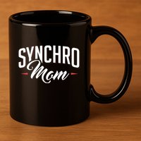 Synchro Mom Synchronized Swimming Artistic Swimmer Gift 11oz C Handle Ceramic Mug