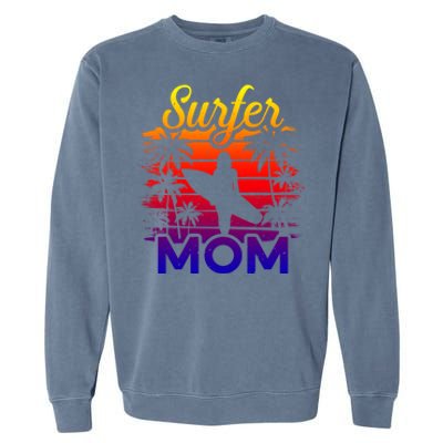 Surfer Mom Surf Beach Surfing Lovers Paddle Boarding Great Gift Garment-Dyed Sweatshirt