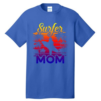 Surfer Mom Surf Beach Surfing Lovers Paddle Boarding Great Gift Tall T-Shirt