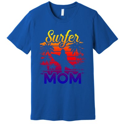 Surfer Mom Surf Beach Surfing Lovers Paddle Boarding Great Gift Premium T-Shirt