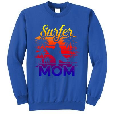 Surfer Mom Surf Beach Surfing Lovers Paddle Boarding Great Gift Tall Sweatshirt