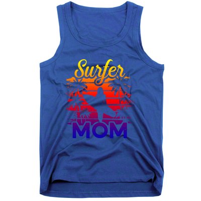 Surfer Mom Surf Beach Surfing Lovers Paddle Boarding Great Gift Tank Top