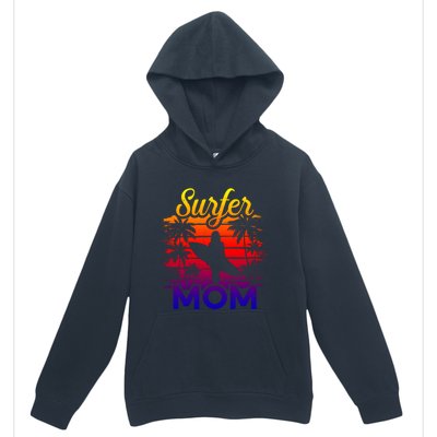 Surfer Mom Surf Beach Surfing Lovers Paddle Boarding Great Gift Urban Pullover Hoodie