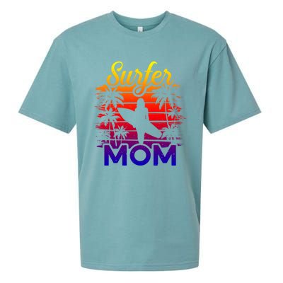 Surfer Mom Surf Beach Surfing Lovers Paddle Boarding Great Gift Sueded Cloud Jersey T-Shirt