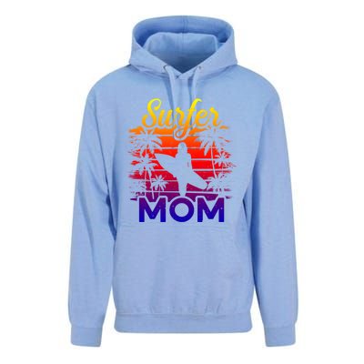 Surfer Mom Surf Beach Surfing Lovers Paddle Boarding Great Gift Unisex Surf Hoodie