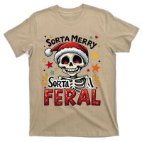 Sorta Merry Sorta Scary Funny Christmas Skeleton T-Shirt