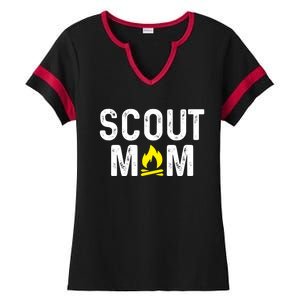 Scouting Mom Scout Mother Scouts Ladies Halftime Notch Neck Tee