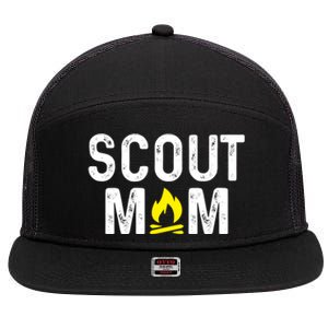 Scouting Mom Scout Mother Scouts 7 Panel Mesh Trucker Snapback Hat