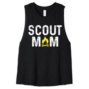 Scouting Mom Scout Mother Scouts Women's Racerback Cropped Tank