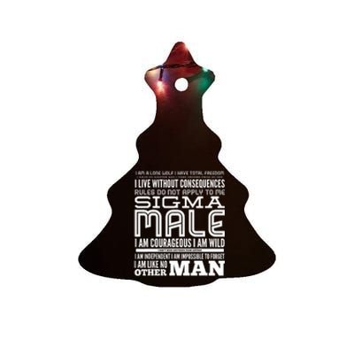 Sigma Male Ceramic Tree Ornament