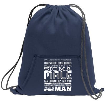 Sigma Male Sweatshirt Cinch Pack Bag