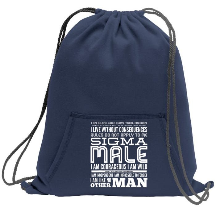 Sigma Male Sweatshirt Cinch Pack Bag