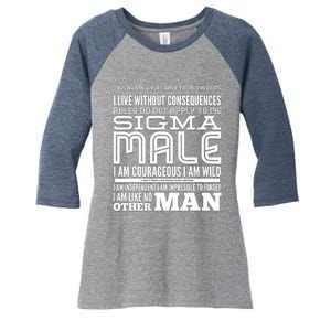 Sigma Male Women's Tri-Blend 3/4-Sleeve Raglan Shirt