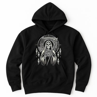 Santa Muerte Sacred Art – Mystical Skeleton With Scythe Hoodie
