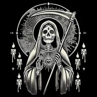Santa Muerte Sacred Art – Mystical Skeleton With Scythe City Backpack