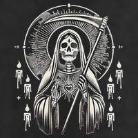Santa Muerte Sacred Art – Mystical Skeleton With Scythe Adult Drive Performance Visor