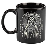 Santa Muerte Sacred Art – Mystical Skeleton With Scythe 11oz C Handle Ceramic Mug