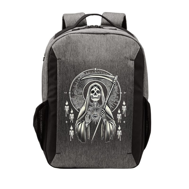 Santa Muerte Sacred Art – Mystical Skeleton With Scythe Vector Backpack