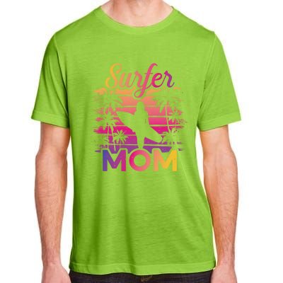 Surfer Mom Surf Beach Surfing Lovers Paddle Boarding Meaningful Gift Adult ChromaSoft Performance T-Shirt