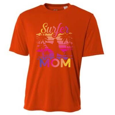 Surfer Mom Surf Beach Surfing Lovers Paddle Boarding Meaningful Gift Cooling Performance Crew T-Shirt