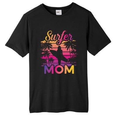 Surfer Mom Surf Beach Surfing Lovers Paddle Boarding Meaningful Gift Tall Fusion ChromaSoft Performance T-Shirt