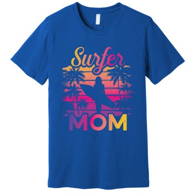 Surfer Mom Surf Beach Surfing Lovers Paddle Boarding Meaningful Gift Premium T-Shirt