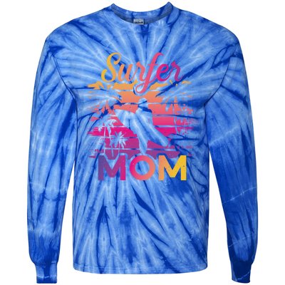 Surfer Mom Surf Beach Surfing Lovers Paddle Boarding Meaningful Gift Tie-Dye Long Sleeve Shirt