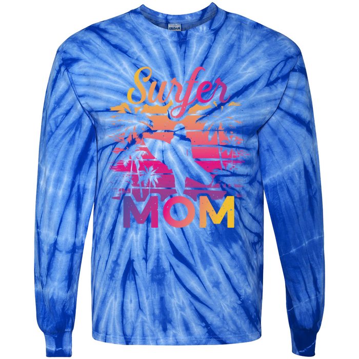 Surfer Mom Surf Beach Surfing Lovers Paddle Boarding Meaningful Gift Tie-Dye Long Sleeve Shirt