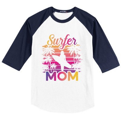 Surfer Mom Surf Beach Surfing Lovers Paddle Boarding Meaningful Gift Baseball Sleeve Shirt