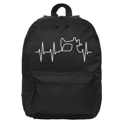 Sewing Machine Stitch Heartbeat Outfit Seamstress Dressmaker 16 in Basic Backpack